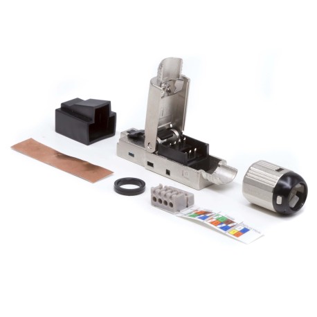 RN6RJ45FJ | Коннектор полевого монтажа (Tool Less) 8P8C CAT 6 экранированный-5