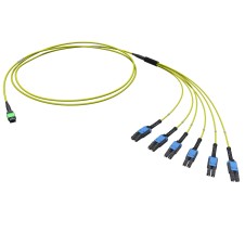 Оптическая разветвительная сборка 12ОВ 9/125 OS2, 1xMTP PRO(12)/6хLC-UPC Duplex Uniboot, тип полярности - прямая (Tx-->Rx), 1м (предустановленная конфигурация: MTP Male , тип полярности - прямая (Tx-->Rx)