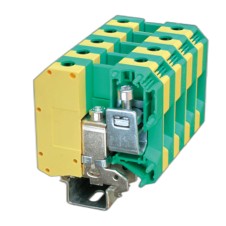 Клемма заземления, винтовой зажим, 2 точки подключения, 50 кв.мм