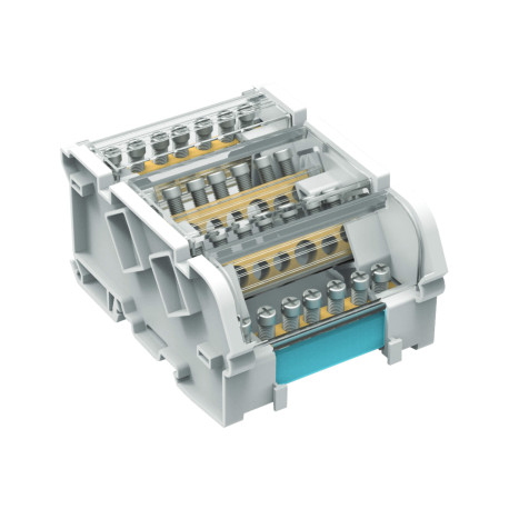 BD10074 | Блок распределительный на DIN рейку 4р 100А, 5х6мм 2х7,5мм.