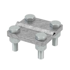 Соединитель пруток-полоса с разделительной пластиной, 57х57 мм