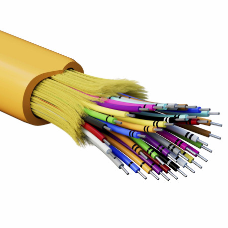 RNDT2C36OR03 | Кабель волоконно-оптический, распределительный, арамидные упрочняющие нити, для внутренней прокладки, нг(A)-HFLTx, 36 ОВ, категория OM2 (G.651.1) плотный буфер, 0,4 кН, барабан 2000 м