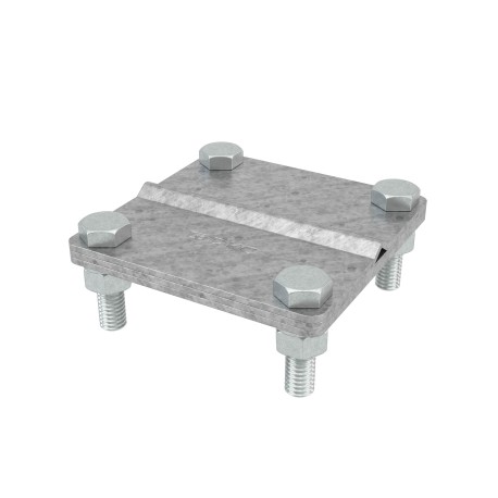 NG3101 | Соединитель пруток-полоса с разделительной пластиной, 57x80 мм