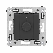 Диммер поворотный в стену, Avanti, Черный матовый