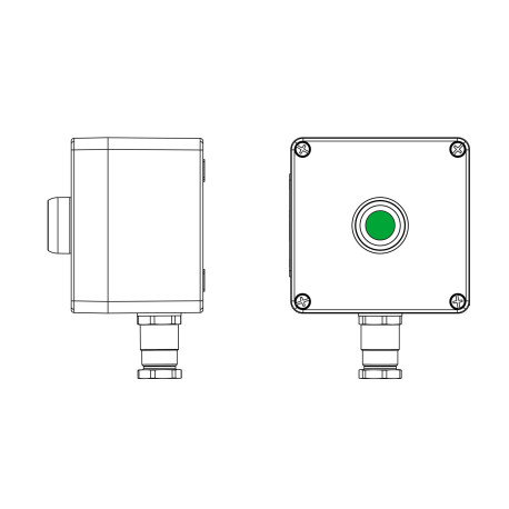 2231.031.22.1215 | Взрывозащищенный пост управления из полиэстера CPE-P-03-(1xP1G(11))-1xKH2MHK(C)1Ex d e IIC Т5 Gb / Ex tb IIIC T95°C Db IP66/КЗ