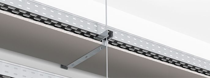 Горизонтальный монтаж перегородки DD держателями серии BMZ-15